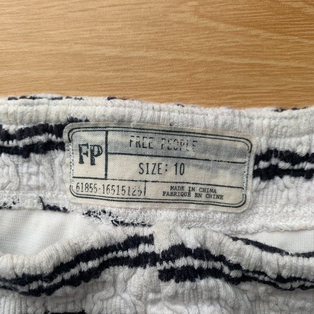 Free People White/Blue Striped Shorts - Picture 5 of 5